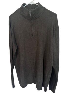 Tricots St Raphael green quarter zip sweater size L